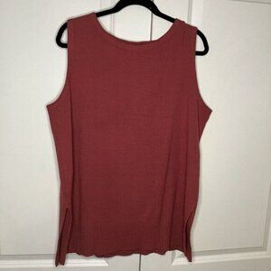 Kaliyana Tank Top Womens M Pink Made Canada Boho Oversized Stretch Jersey Knit